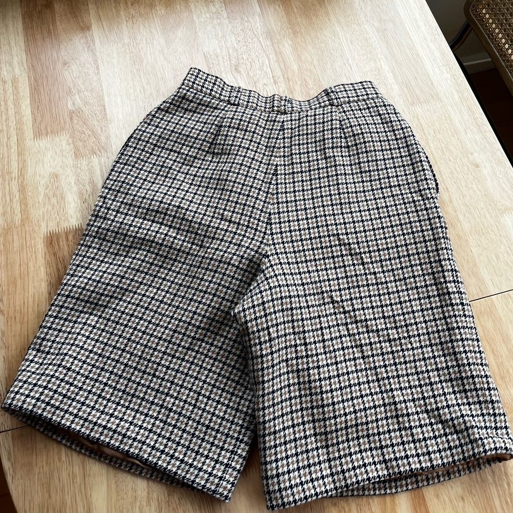 Plaid Wool Shorts
